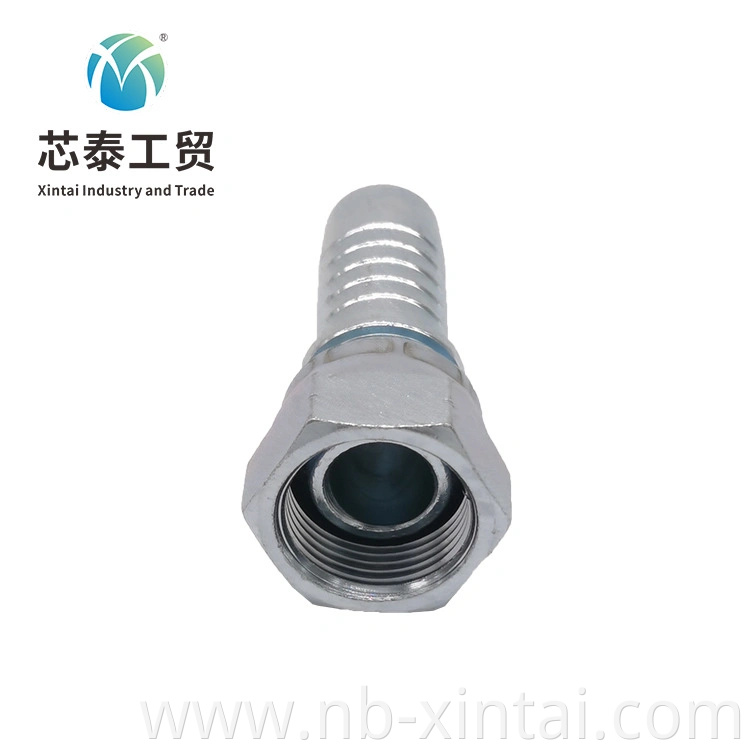 Ningbo High Quality Metric Female Spherical Stainless Steel Hydraulic Hose Fitting OEM Price Supplier Hydraulic Fitting Adapter Cross Threaded Round